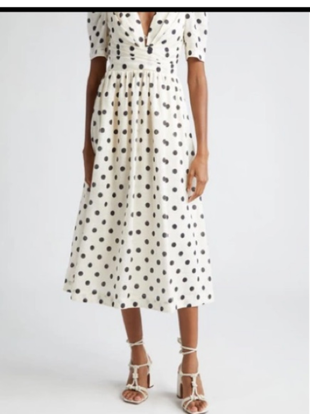 Zimmermann polka dot pleated midi dress